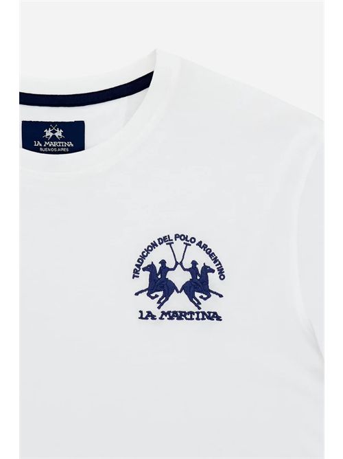 T-shirt uomo manica corta in jersey di cotone con team logo - Vernie LA MARTINA | MCR009JS388/00001